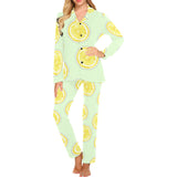 slice of lemon pattern Women's Long Pajama Set