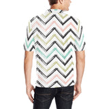 zigzag chevron paint pattern Men's All Over Print Polo Shirt