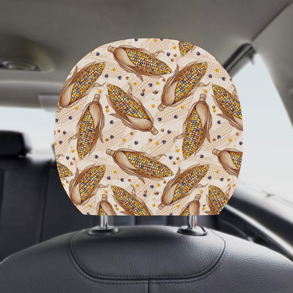 Corn Pattern Print Design 03 Car Headrest Cover