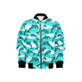 Dolphin sea pattern Kids' Boys' Girls' Bomber Jacket