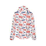 British Pattern Print Design 03 Women's Padded Hooded Jacket
