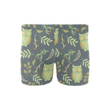 Cute owls leaves pattern Men's Swimming Trunks