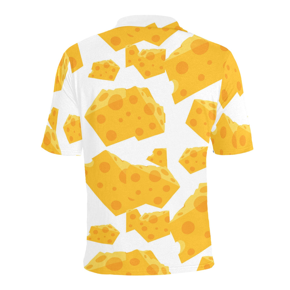 Cheese slice pattern Men's All Over Print Polo Shirt