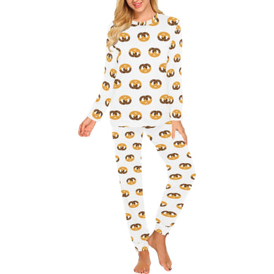 Pretzels Pattern Print Design 02 Women's All Over Print Pajama Set