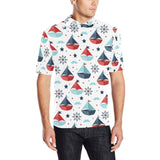 Cute color paper sailboat pattern Men's All Over Print Polo Shirt