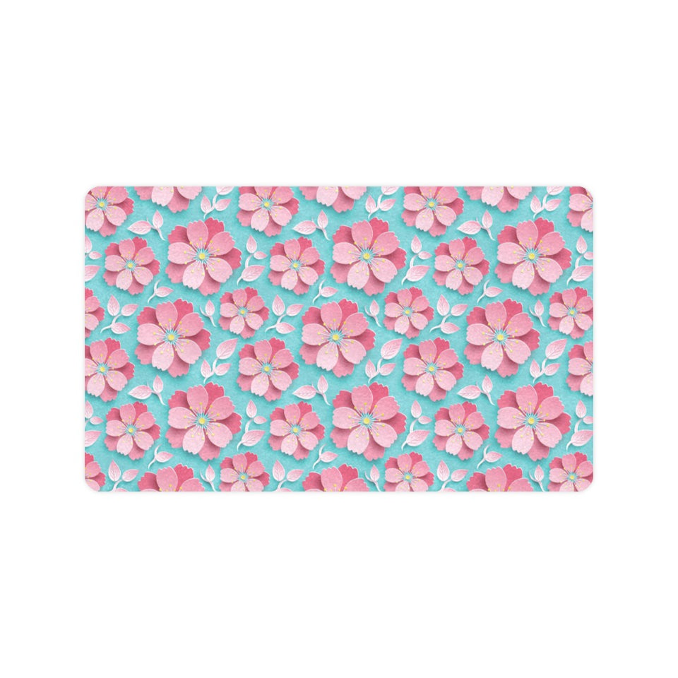 3D sakura cherry blossom pattern Doormat