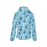 Hibiscus Pattern Print Design 03 Women's Padded Hooded Jacket