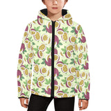 Paassion fruit pattern Kids' Boys' Girls' Padded Hooded Jacket