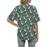 Pelican Pattern Print Design 05 Women's All Over Print Hawaiian Shirt