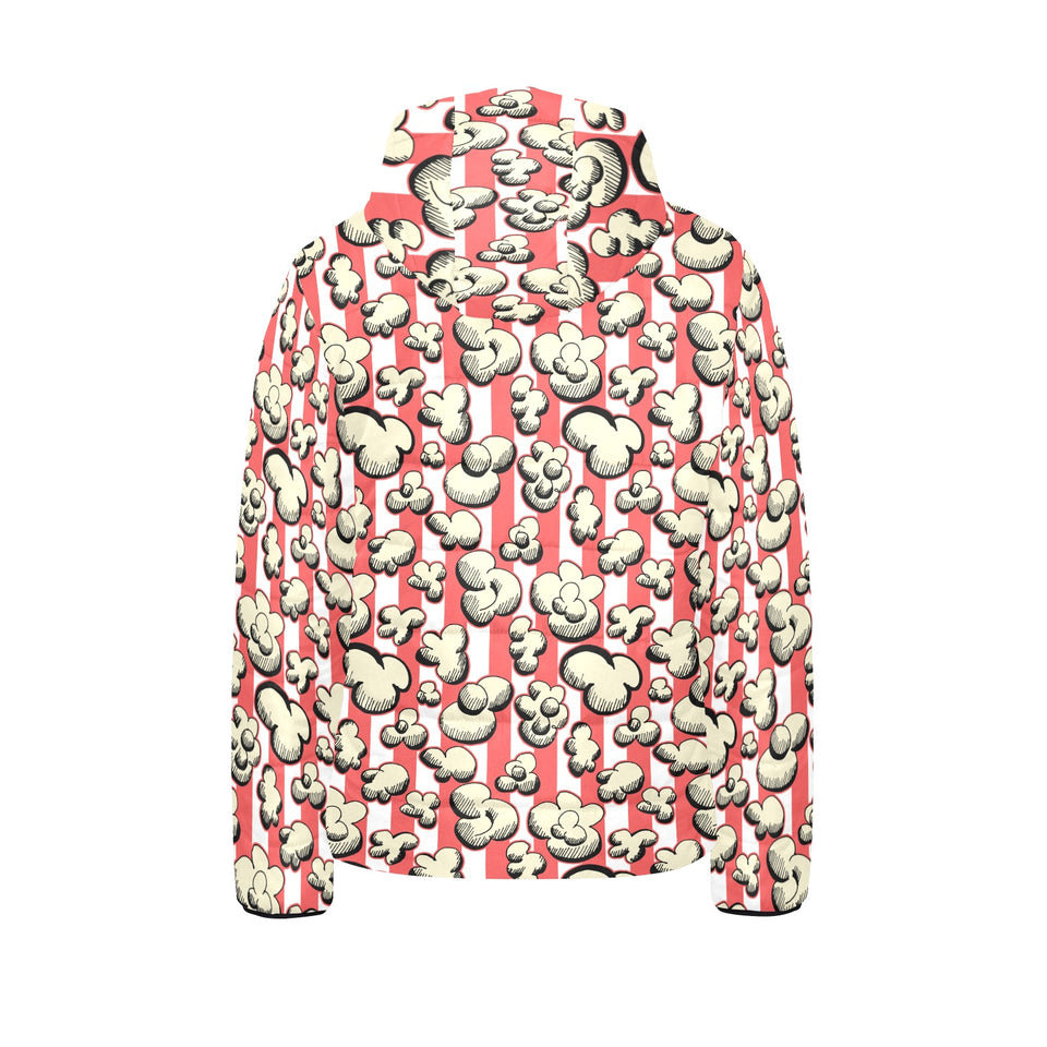Popcorn Pattern Print Design 05 Kids' Boys' Girls' Padded Hooded Jacket