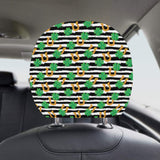 Horseshoes Pattern Print Design 01 Car Headrest Cover