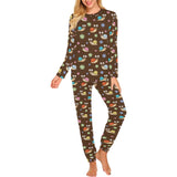 Snail Pattern Print Design 03 Women's All Over Print Pajama Set