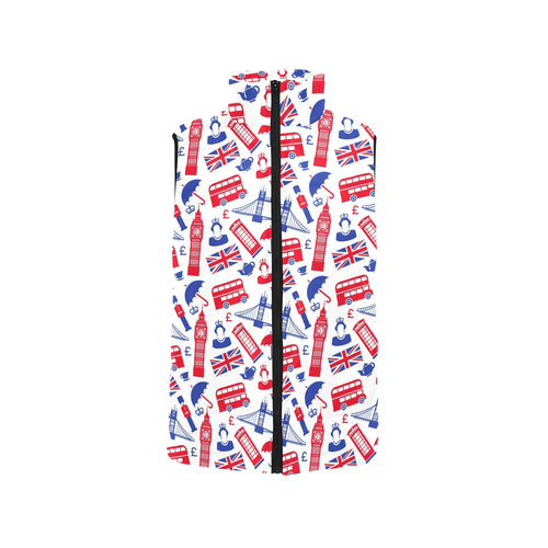 British Pattern Print Design 01 Men's Padded Vest