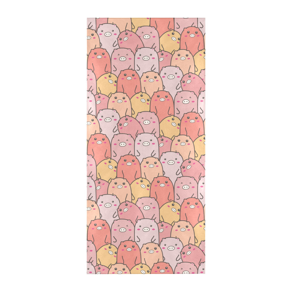 Pig Pattern Print Design 04 Beach Towel