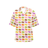 Hippopotamus Pattern Print Design 01 Women's All Over Print Hawaiian Shirt