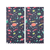 colorful space pattern planet star Gauze Curtain