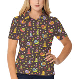 Snail Pattern Print Design 02 Women's All Over Print Polo Shirt
