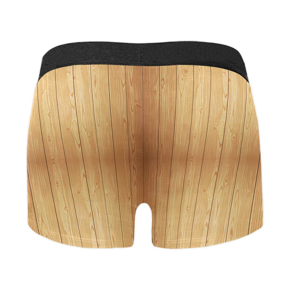 Wood Printed Pattern Print Design 05 Men's All Over Print Boxer Briefs Men's Underwear