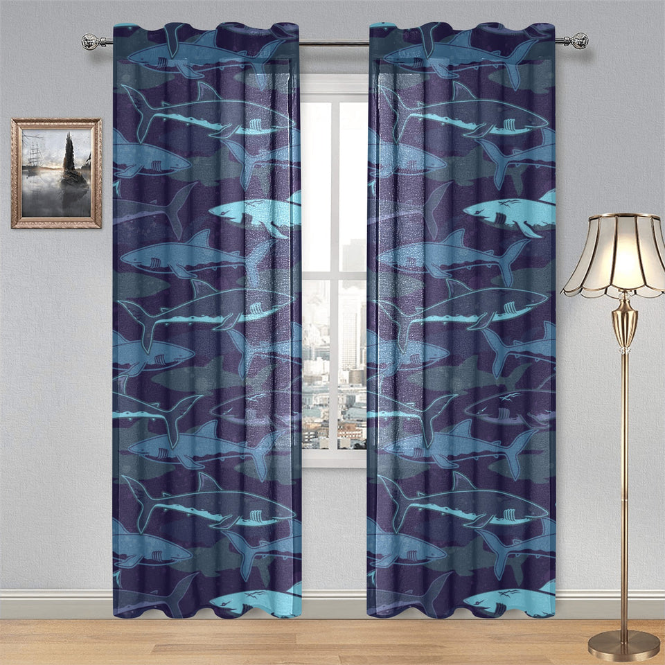 Shark pattern Gauze Curtain