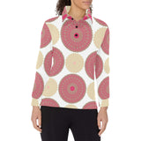Circle indian pattern Women's Long Sleeve Polo Shirt