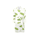 Cucumber sketch pattern Men's Long Sleeve Belted Night Robe