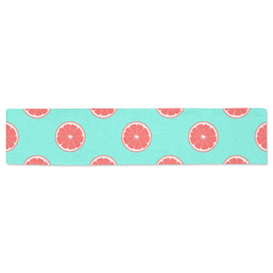 Grapefruit green background Table Runner