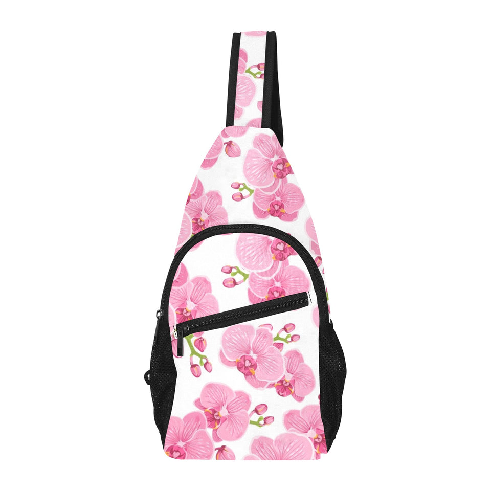 pink purple orchid pattern background All Over Print Chest Bag