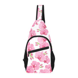pink purple orchid pattern background All Over Print Chest Bag