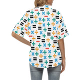 Math Pattern Print Design 05 Women's All Over Print Hawaiian Shirt