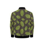 Hop pattern black background Kids' Boys' Girls' Bomber Jacket