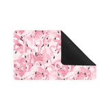 Pink flamingos pattern background Doormat