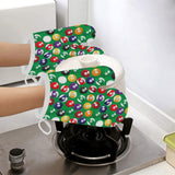 Billiard Ball Pattern Print Design 02 Heat Resistant Oven Mitts