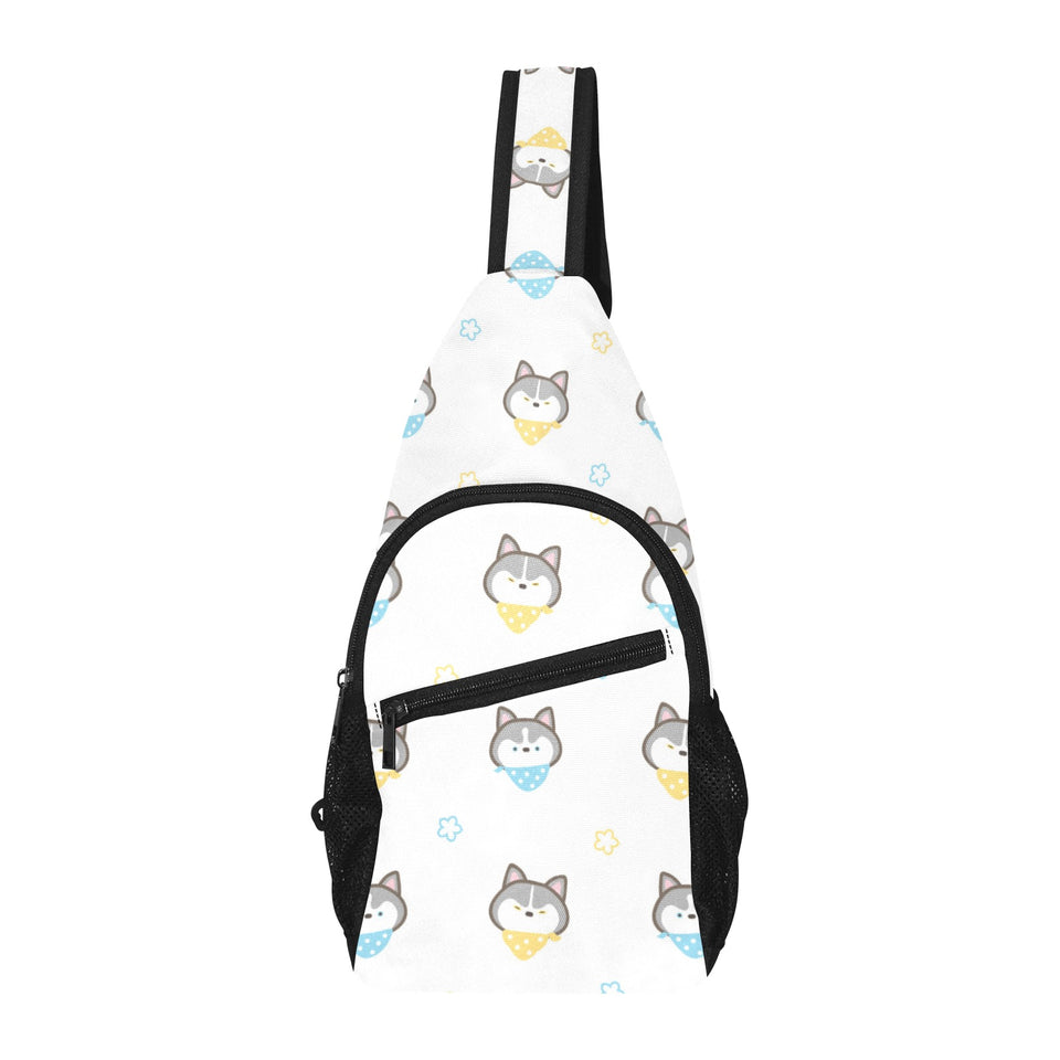 Cute Siberian Husky pattern All Over Print Chest Bag
