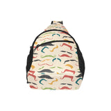 Mustache Beard Pattern Print Design 03 All Over Print Chest Bag
