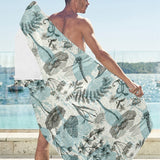 Dragonfly Butterfly Plants insect flower vintage s Beach Towel