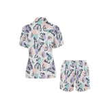 Butterfly pattern Women's V-Neck Short Pajama Set