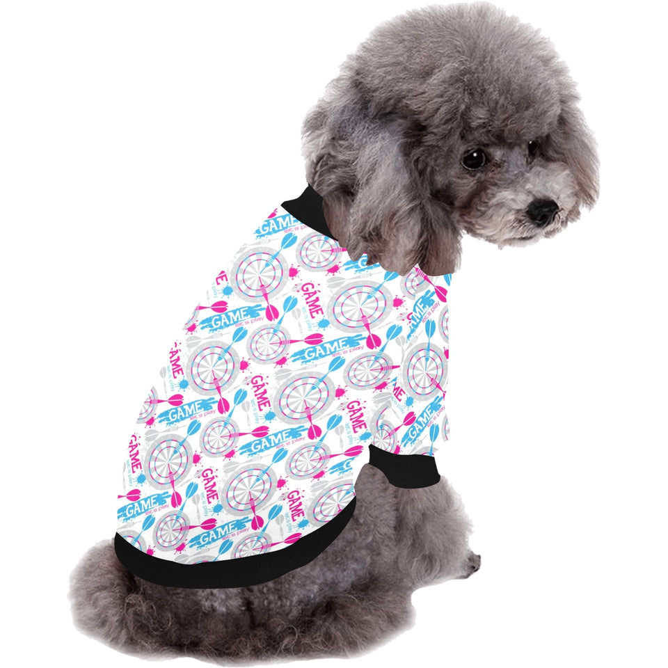 Darts Pattern Print Design 01 All Over Print Pet Dog Round Neck Fuzzy Shirt
