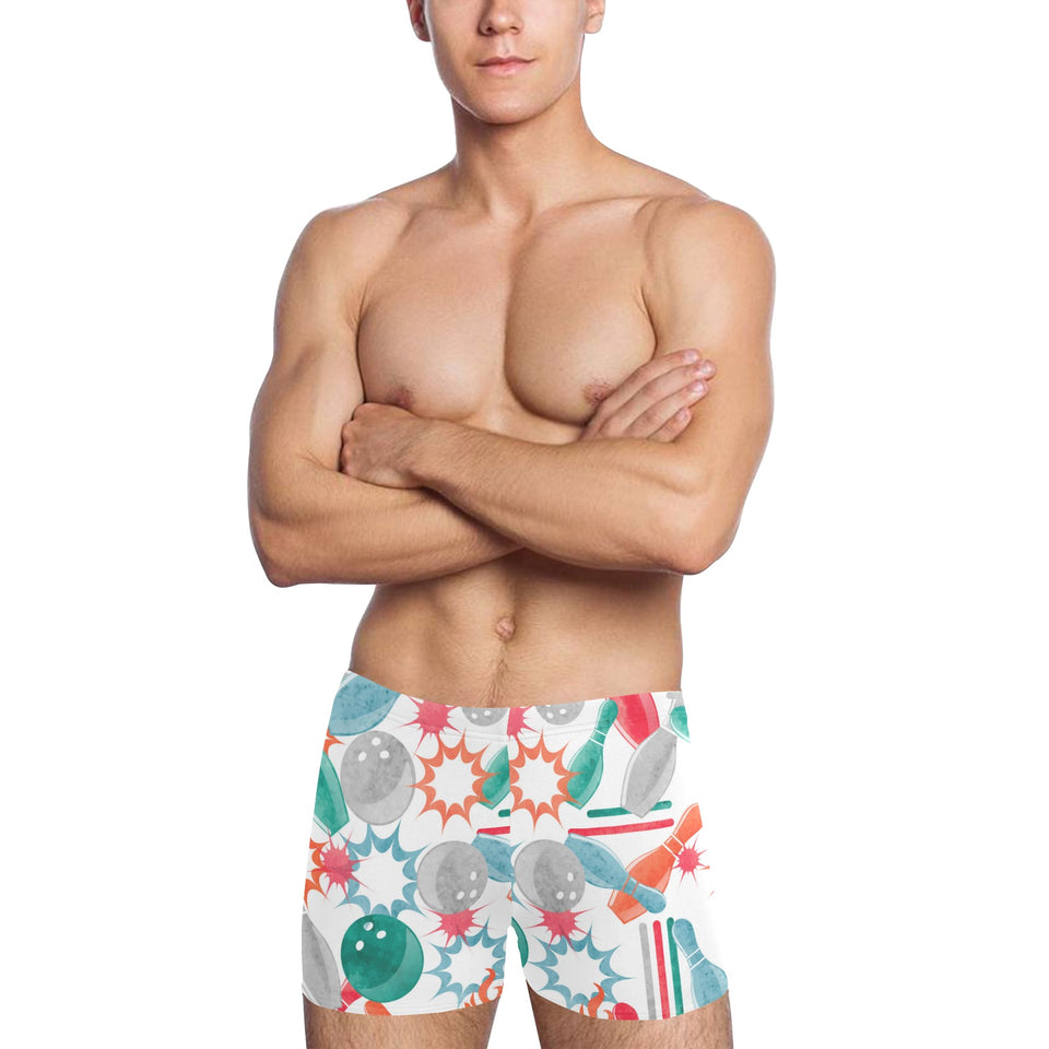 Watercolor bowling pattern Men's Swimming Trunks