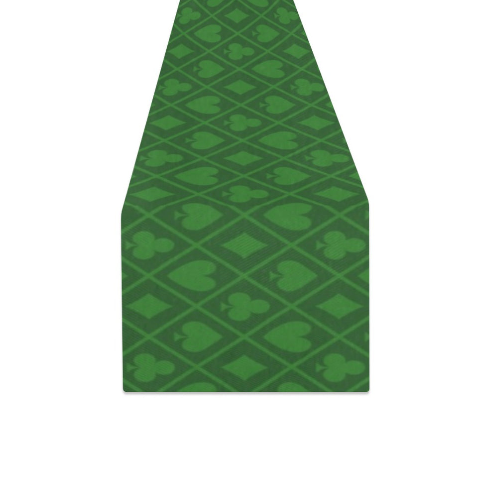 Casino Cards Suits Pattern Print Design 04 Table Runner