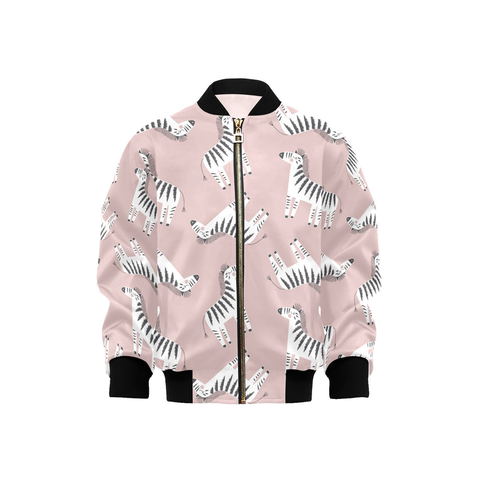 Cute zebra pattern Kids' Boys' Girls' Bomber Jacket