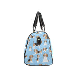 Beagle dog blue background pattern Travel Bag
