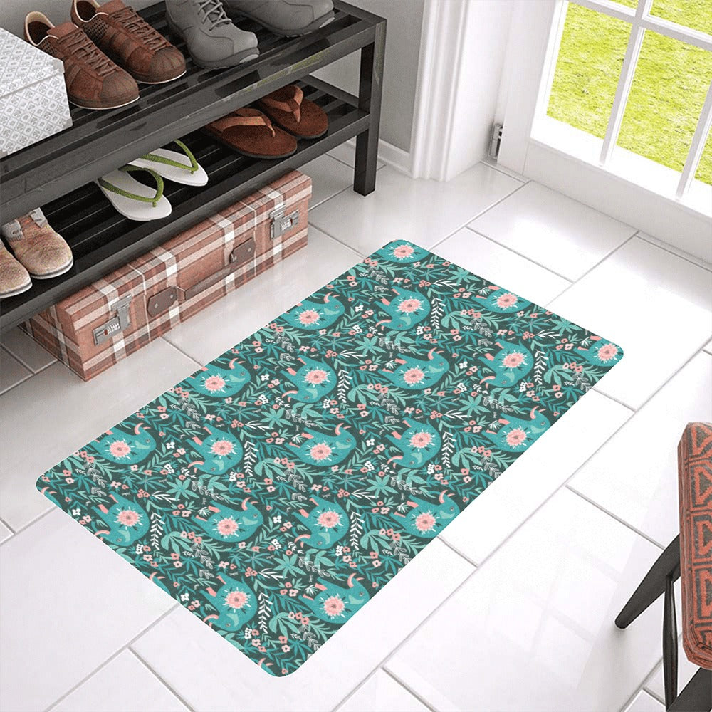 Elephants jungle pattern Doormat