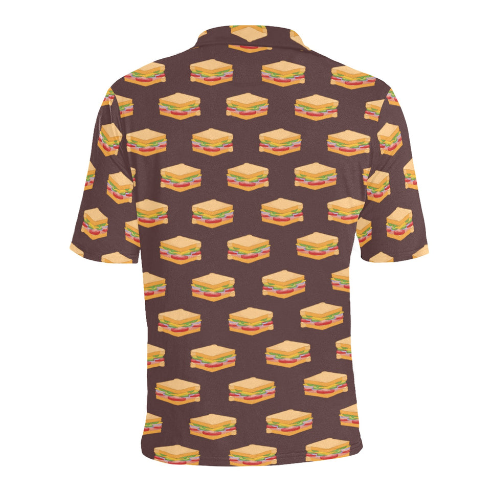 Sandwich Pattern Print Design 04 Men's All Over Print Polo Shirt