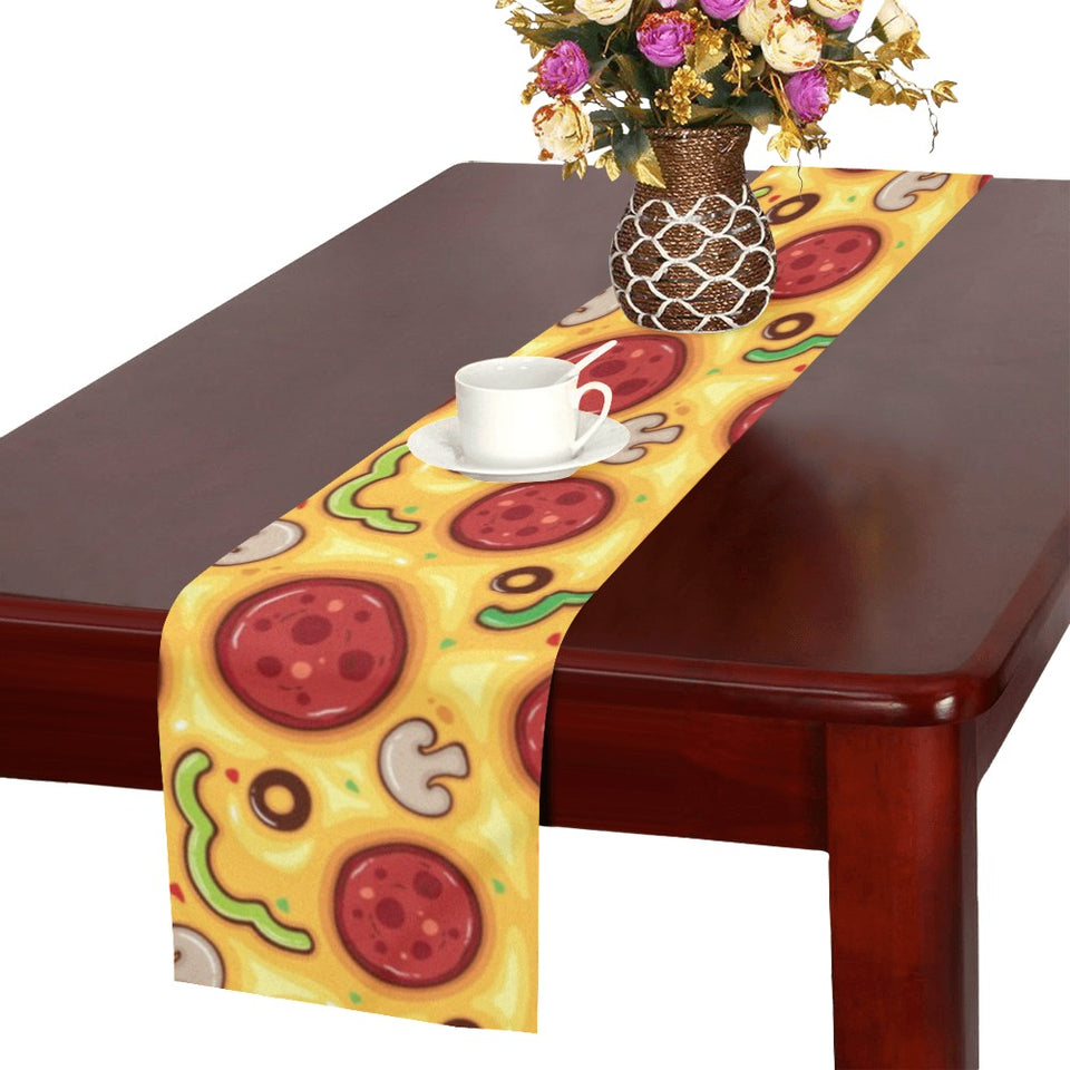 Pizza texture pattern Table Runner