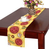 Pizza texture pattern Table Runner