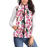 Toucan flower design pattern Women's Padded Vest