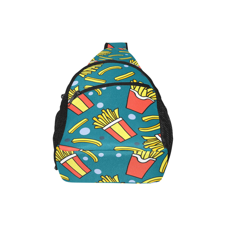 French fries red paper box pattern All Over Print Chest Bag