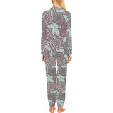 Spider web cobweb design color pattern Women's All Over Print Pajama Set
