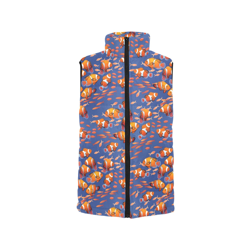 Clown Fish Pattern Print Design 04 Women's Padded Vest
