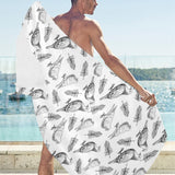Pigeon Pattern Print Design 05 Beach Towel